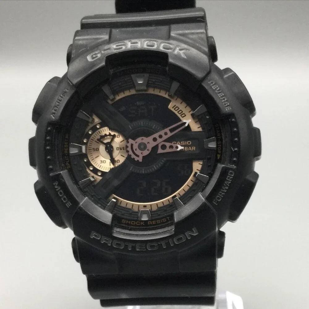 Casio G-Shock 5146 GA-110RG Mens Watch 48mm Black Gold 200M New Battery